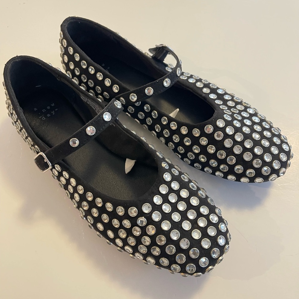 Issa‎ Rhinestone Mary Jane Ballet Flat Memory Foam Insole 7.5 - Picture 4 of 7